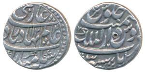 Shah Alam Bahadur, Silver Rupee, 11.35g, Dar-ul-Mulk Kabul Mint, AH 1121/3 (KM 348.22). Ve