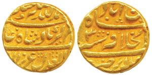 Alamgir II, Gold Mohur, 10.90g, Dar-ul-Khilafat Shahjahanabad Mint, legend Muhammad Azizud
