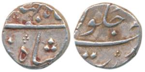Shah Jahan III (AH 1173-1174, AD 1759-1760), Silver ½ Rupee, 5.71g, Surat Mint, (KM 470.3)