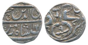 Ghazi-ud-din Haider (AH 1234-1243, 1819-1806 AD), Silver ¼ Rupee, 2.78g, Dar al-Sultanat L