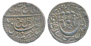 Wajid Ali Shah, Silver Rupee, 11.08g, Mulk Awadh Bait us-Sultanat Lakhnau Mint, AH 1271/8,