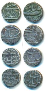 Hyderabad Feudatories, Silver Rupee (4), Gadwal, Narayanpet (Dilshadabad), Kankruti and Wa