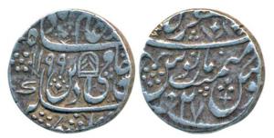 Muzaffargarh Mint, Silver Rupee, in the name of Shah Alam II, AH 1199/27, a different desi