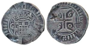 Goa, John IV (1640-1656 AD), Silver Xerafim, 10.35g, 1650 AD, obv. crown arms divide GA wi
