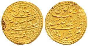 Murshidabad Mint, Gold Mohur, 12.36g, in the name of Shah Alam II, AH 1183/10, issue of 17