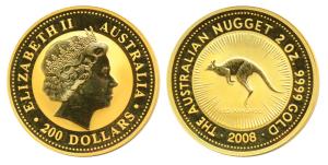 Australia, Elizabeth II, Gold 200 Dollars, 2 ounce, 62.2gm, .999 purity, The Australian Nu