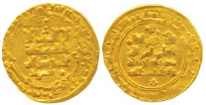 Gaznavids of Afghanistan, Nasir al-Din Masaud, Gazna, Gold Dinar, 3.24g, AH 423 (Album 161