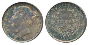 Victoria Queen, Silver Rupee, 1840, Divided legend, Madras Mint, W.W.S raised, 28 Berries,