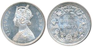 Victoria Queen, Silver Rupee, 1862, Bombay Mint, A / II / 0 / 4, (Prid 79). Nice mint lust