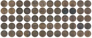 George V and George VI, Bronze 1/12th Anna, 1913, Calcutta Mint, (Prid 828); 1914, Calcutt