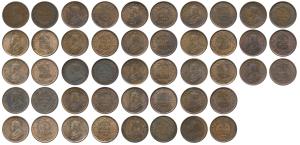 George V, Copper ½ Pice, 1913, 1914, 1915, 1916, 1917, 1918, 1919, 1920 ,1921, 1922, 1923,