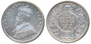 George V, Silver ½ Rupee, 1916, Bombay Mint, (Prid 340). Uncirculated, Scarce.