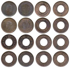 George VI, Bronze ½ Pice, 1939 & 1940, both, Calcutta Mint, (Prid 771 & 773); Bronze Pice,