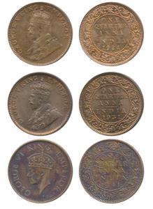 George V & George VI, Bronze ¼ Anna, 1924, Bombay Mint, (Prid 677); 1931, Calcutta Mint, (