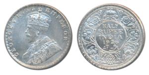 George V, Silver ½ Rupee, 1926, Bombay Mint, (Prid 348). Uncirculated.