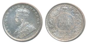 George V, Silver ½ Rupee, 1927, Calcutta Mint (Prid 332). Uncirculated.