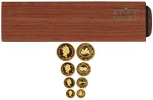 Australia, Elizabeth II, set of 4, Gold $ 100, 50, 25 and 15, 1988, rev. the Australian Nu