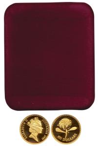 Australia, Elizabeth II, Gold $ 100, 10.36g, 1995, Floral Emblems of Australia, Waratah, t