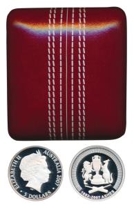 Australia, 125 years of the Ashes series between England and Australia, Silver $5, 36.3g, 