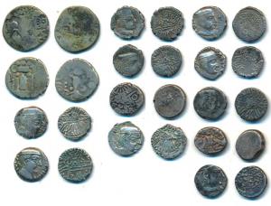 Assorted Lot, Mauryun, Punch Marked, Silver Karshapana (3), various symbols on obv.; Weste