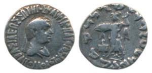 Indo-Greeks, Apollodotus II (c. 110-80 BC), Silver Drachm, 2.20g, obv. diademed and draped