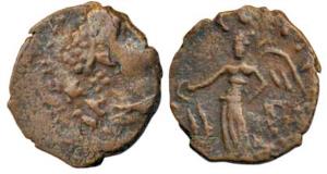 Indo-Parthian, Gondophares, Abdagases (55-110 AD), Copper Drachm, 2.45g, obv. obv. diademe