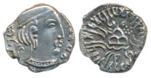 Western Kshatrapas, Kardamaka family, Svami Rudrasena III son of Svami Rudradaman II, Silv