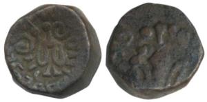 Guptas, Kumargupta, Silver Drachma, 2.10g, obv. bust of the king facing right, rev. styliz