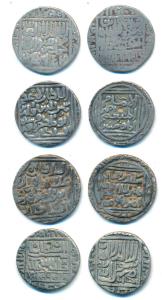 Silver Tanka (4), Ala-al-din Muhammad Shah, Hazrat Delhi Mint; Sher Shah Suri; Islam Shah 
