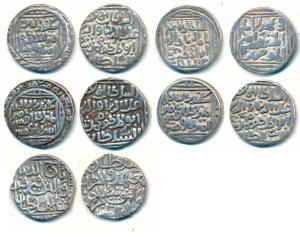 Sultans of Bahamani, Taj ud- Din Firuz Shah, Silver Tanka, Ahsanabad Mint; Sultans of Delh
