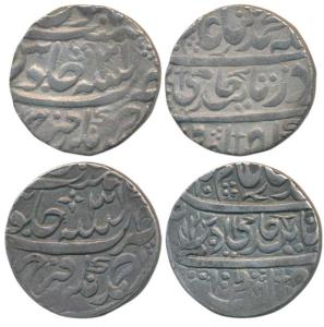 Nawab Ahmed Khan Bangash (AH 1164-1185; 1750-1771 AD), Silver Rupee (2), Ahmednagar Farruk
