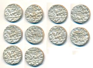 Madho Singh II, Silver Rupee (5), with the name of Victoria, RY 33 (KM 145). Extremely Fin