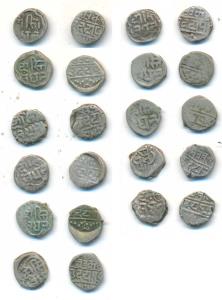 Swaroopshahi Series, Silver 1/16 Rupee (11), Udaipur Mint, Dosti- Landhan Issue (KM Y7.1).