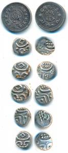 Anizham Thirunal Rama Varma (ME 904-933, 1729-1758 AD), Silver Chuckram (5); Rama Varma VI