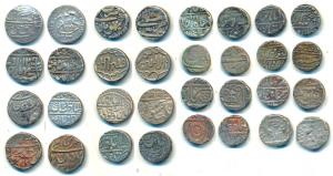 Assorted lot of all different Native States, Silver Rupee (16), Awadh, Nasir-ud-Din Haidar
