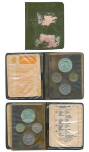 1969 Uncirculated Set, Gandhiji Birth Centennial, set of 4, 20 Paise to Rupees 10. Within 