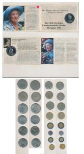 Great Britain, Copper Nickel, 90th Birthday of the Queen Mother Medallion, with other Copp