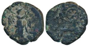 Western Kshatrapas, Kshaharata Family, Abhiraka (c. 1st century AD), as Kshatrapa, Copper 