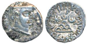 Western Kshatrapas, Kardamaka Family, Chashtana son of Ghsamotika, as Mahakshatrapa, Silve