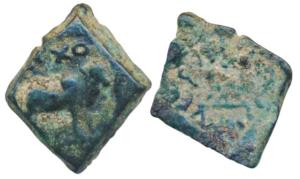 Western Kshatrapas, Copper Unit, 1.23g, Kardamaka Family, Jayadaman son of Ghsamotika, (c 