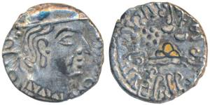 Western Kshatrapas, Kardamaka Family, Damsena, son of Rudrasimha I, as Mahakshatrapa, SE 1