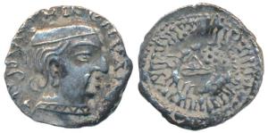 Western Kshatrapas, Kardamaka Family, Damsena, son of Rudrasimha I, as Kshatrapa, SE 154, 