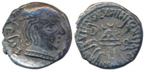 Western Kshatrapas, Kardamaka Family, Damsena, son of Rudrasimha I, as Mahakshatrapa, SE 1
