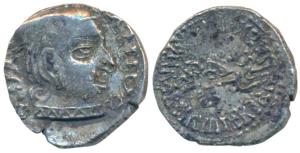 Western Kshatrapas, Kardamaka Family, Damsena, son of Rudrasimha I, as Kshatrapa, SE 155, 