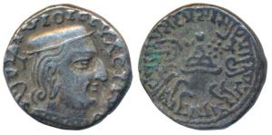 Western Kshatrapas, Kardamaka Family, Damsena, son of Rudrasimha I, as Mahakshatrapa, SE 1