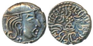 Western Kshatrapas, Kardamaka Family, Damsena, son of Rudrasimha I, as Kshatrapa, Silver D
