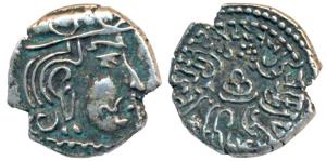 Western Kshatrapas, Kardamaka Family, Damsena, son of Rudrasimha I, as Kshatrapa, Silver D