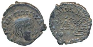 Western Kshatrapas, Kardamaka Family, Vijayasena, son of Damsena, as Mahakshatrapa, SE 162