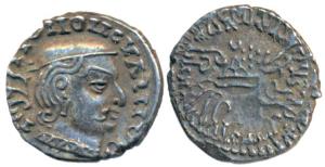Western Kshatrapas, Kardamaka Family, Vijayasena, son of Damsena, as Mahakshatrapa, SE 168
