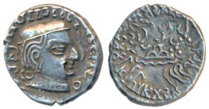 Western Kshatrapas, Kardamaka Family, Damajadashri III, son of Damsena, as Kshatrapa, SE 1